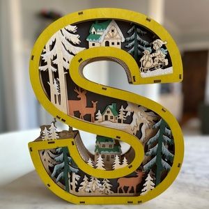 NWT - Anthropology - Wonderland Scene Monogram Letter